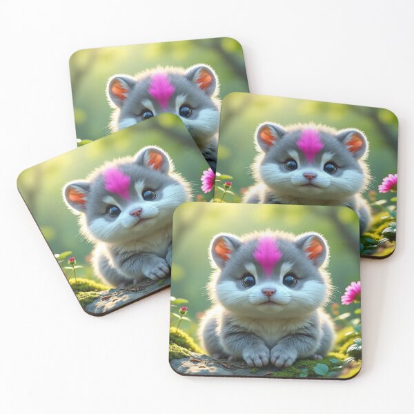 Item preview, Cute Pastel Forest Guardian - Pink Mohawk Creature designed and sold by GUINewAlex.