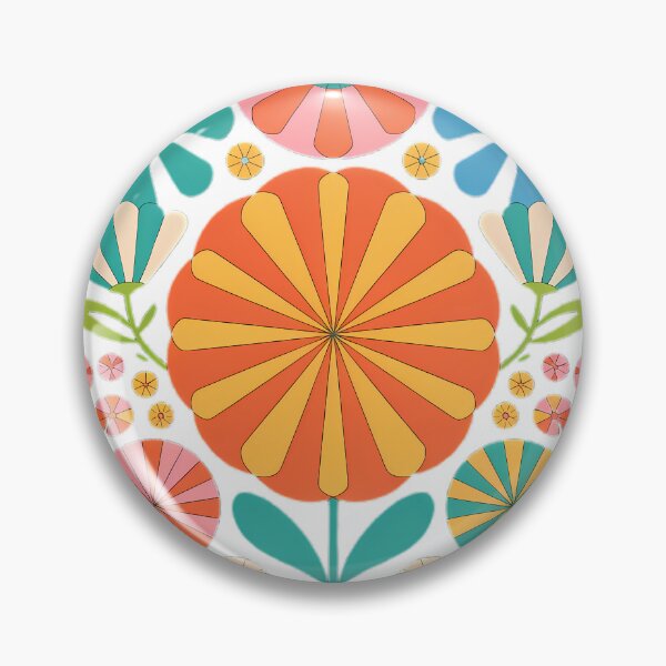 Item preview, Affiche Florale Folk Colorée | Illustration Boho Fleurs designed and sold by LoomisDreams.