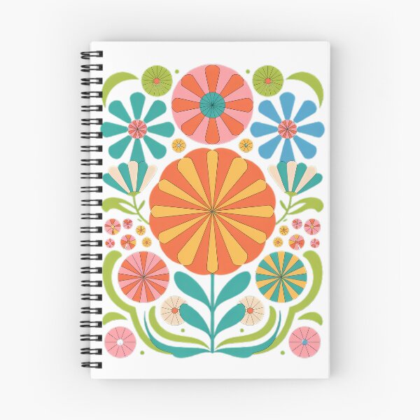 Item preview, Affiche Florale Folk Colorée | Illustration Boho Fleurs designed and sold by LoomisDreams.
