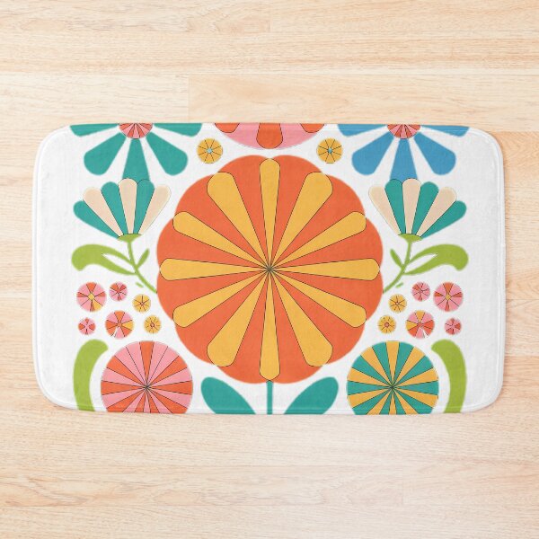 Item preview, Affiche Florale Folk Colorée | Illustration Boho Fleurs designed and sold by LoomisDreams.
