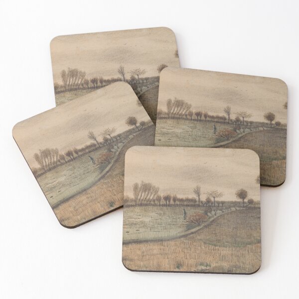 Item preview, Landscape With Pollard Willows by Vincent van Gogh: Rustic Countryside Poster designed and sold by artofuniverse.