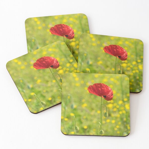 Item preview, Solitary Red Poppy in a Blooming Meadow designed and sold by Georgia Mizuleva.