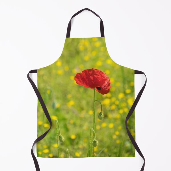 Item preview, Solitary Red Poppy in a Blooming Meadow designed and sold by Georgia Mizuleva.