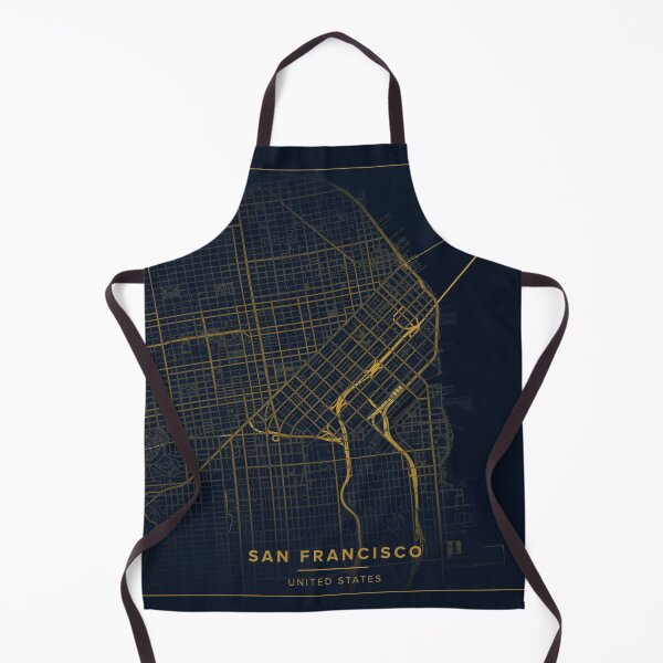 Item preview, San Francisco Gold Map Print | Gold SF Street Map Poster  designed and sold by SantoshArts.