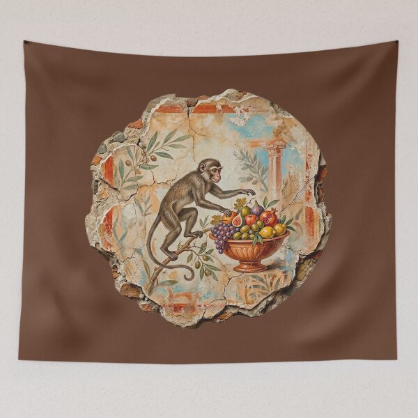 Item preview, The Mischievous Simian: Pompei’s Fruit Thief designed and sold by codex antique.