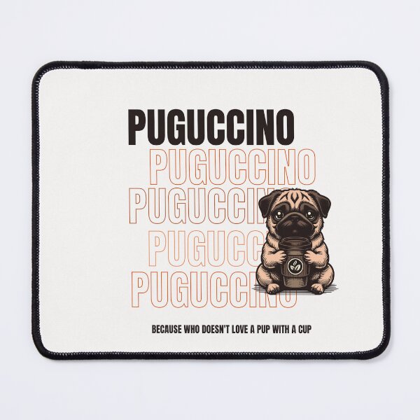 Item preview, Brown Puguccino -  Staggered white  edition designed and sold by Teacuppupdesign.