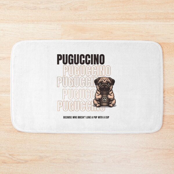 Item preview, Brown Puguccino -  Staggered white  edition designed and sold by Teacuppupdesign.