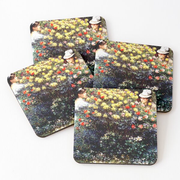 Item preview, Girls in the Garden: Sunlit Figures Among Blossoming Foliage designed and sold by artdesignsnow.