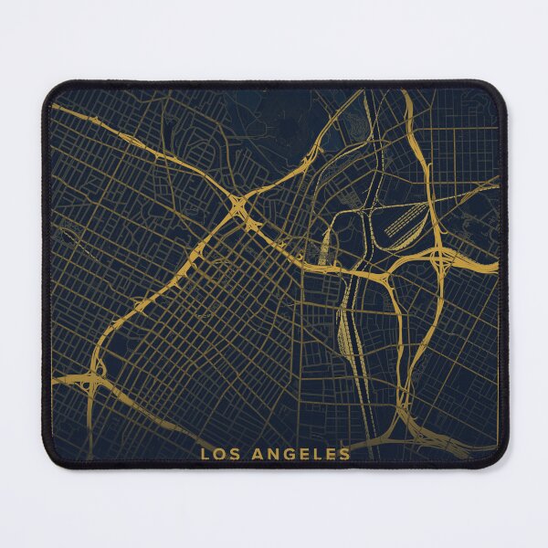 Item preview, Los Angeles Gold Street Map Poster Print designed and sold by SantoshArts.