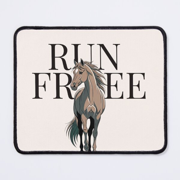 Item preview, Run Free Horse Graphic Design, Freedom Motivation Streetwear designed and sold by CozyCramStudio.