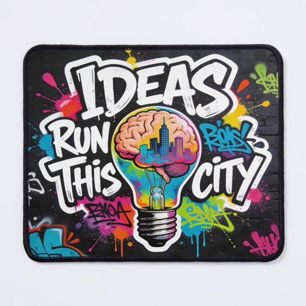 Item preview, Ideas Run This City – Brain Lightbulb Street Art Graffiti Design designed and sold by PLUSHIWORLDtm.