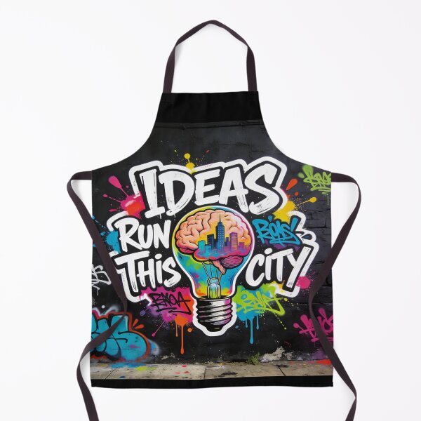 Item preview, Ideas Run This City – Brain Lightbulb Street Art Graffiti Design designed and sold by PLUSHIWORLDtm.