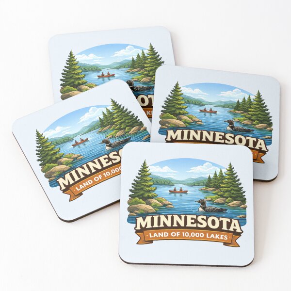 Item preview, Minnesota - Land of 10,000 Lakes designed and sold by Myra365Art.