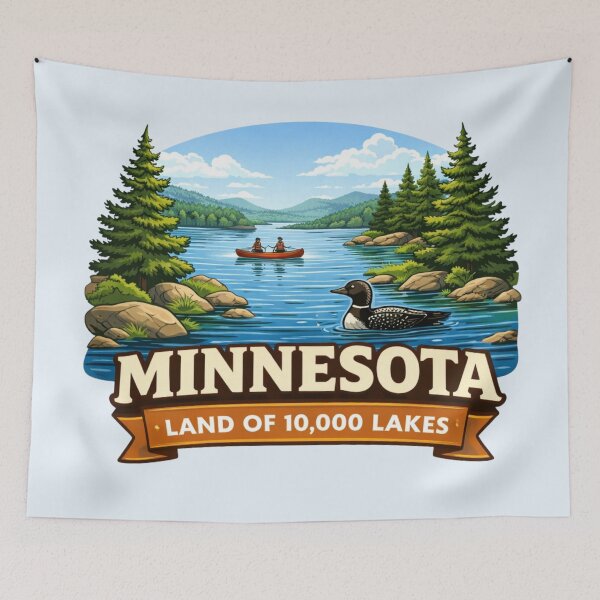 Item preview, Minnesota - Land of 10,000 Lakes designed and sold by Myra365Art.