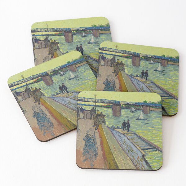 Item preview, Le Pont De Trinquetaille by Vincent van Gogh: Post Impressionist River Scene designed and sold by artofuniverse.