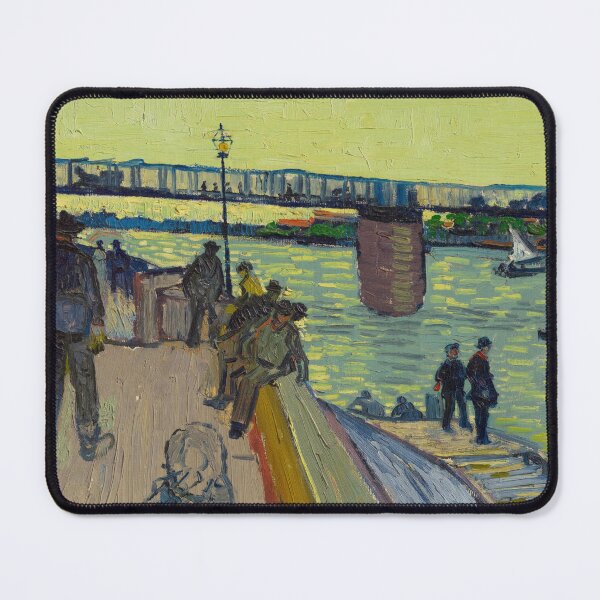 Item preview, Le Pont De Trinquetaille by Vincent van Gogh: Post Impressionist River Scene designed and sold by artofuniverse.