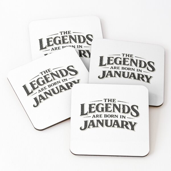 Item preview, The Legends Are Born In January – Bold Minimal Typography Design – January Birthday Gift designed and sold by Szapeee.