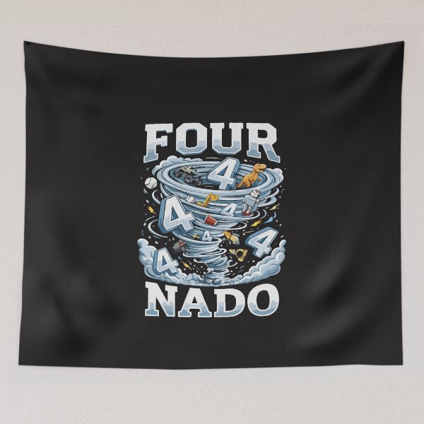Item preview, Fournado 4th Birthday Boy Four Years Old Tornado Party Funny Kids designed and sold by kiralynstration.