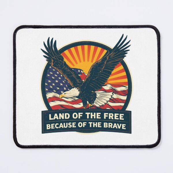 Item preview, Land Of The Free – Because Of The Brave designed and sold by KapiPrint.