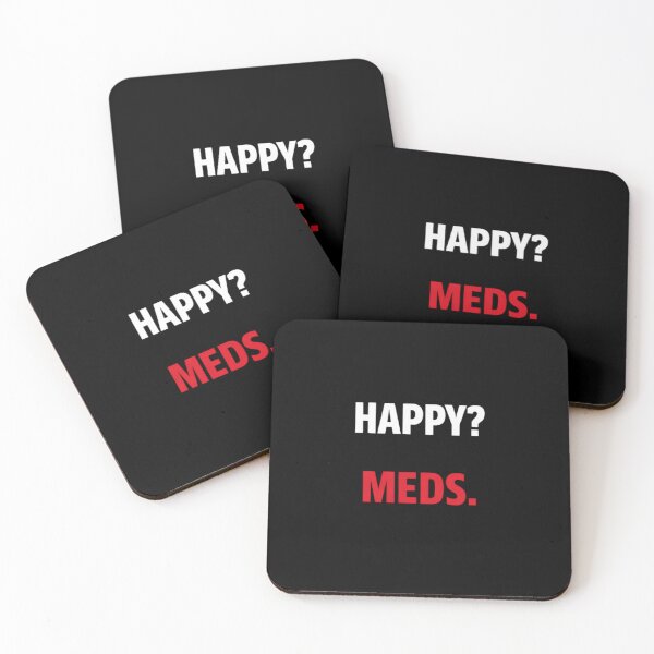 Item preview, Happy Meds Funny Mental Health Shirt Dark Humor Meme Minimalist designed and sold by VibeOffline Studio.