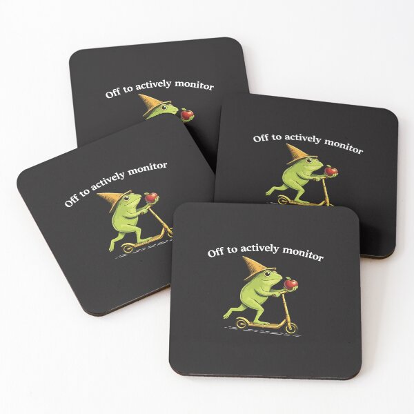Item preview, Off to Actively Monitor Funny Teacher Testing Frog Scooter Proctor Humor designed and sold by kiralynstration.