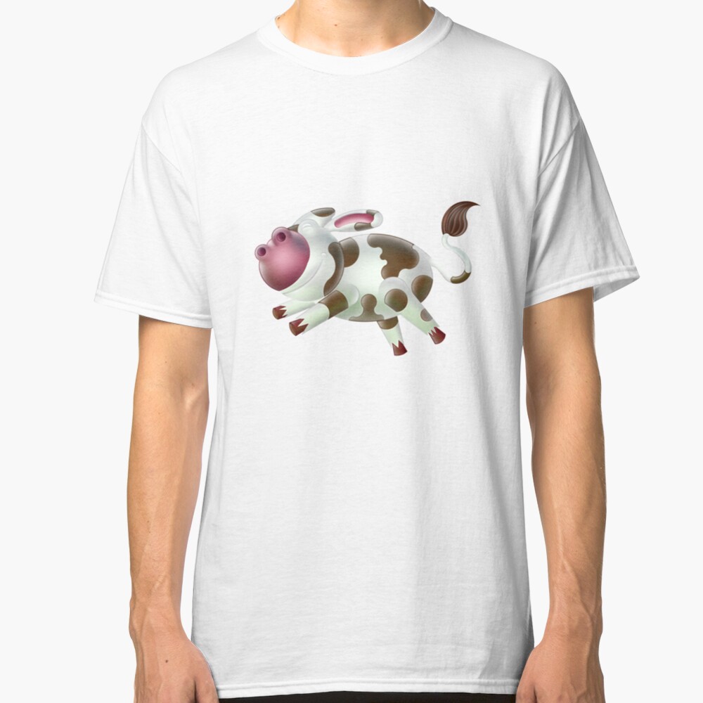 Happy jumping cow Classic T-Shirt
