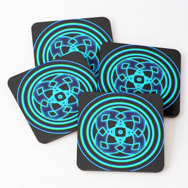 Item preview, Crop circle neon turquoise designed and sold by MessageToEarth.