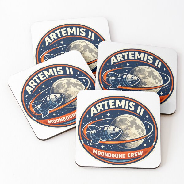 Item preview, Artemis II Moon Mission Retro Space Patch  NASA Inspired Lunar Crew Sticker designed and sold by Elviqus Shop.