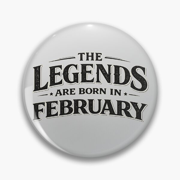 Item preview, The Legends Are Born In February – Bold Minimal Typography Design – February Birthday Gift designed and sold by Szapeee.
