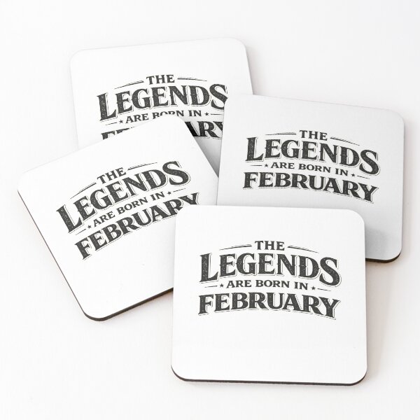 Item preview, The Legends Are Born In February – Bold Minimal Typography Design – February Birthday Gift designed and sold by Szapeee.