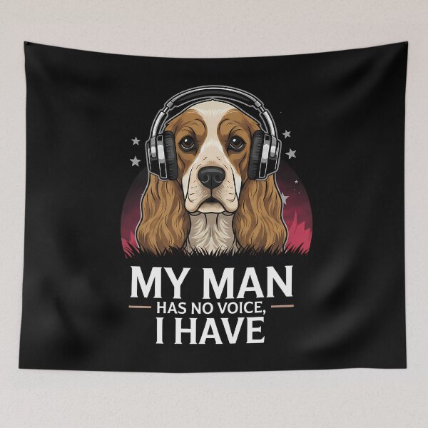 Item preview, My Man Has No Voice, I Have – Cocker Spaniel Music Design designed and sold by Art-Arcade6.