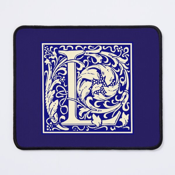 Item preview, William Morris Vintage Letter L Monogram Initial Blue designed and sold by Jeallan Designs.