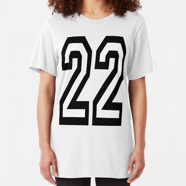 22, 22nd, TEAM, SPORTS, NUMBER 22, TWENTY, TWO, Twenty Second, Competition. Slim Fit T-Shirt