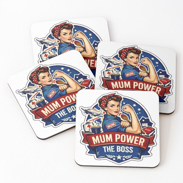 Item preview, Mum Power, The Boss retro Rosie the Riveter Inspired Design designed and sold by MuggyandMo.