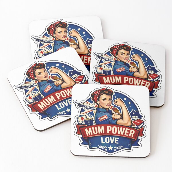 Item preview, Mum Power, Love retro Rosie the Riveter Inspired Design designed and sold by MuggyandMo.