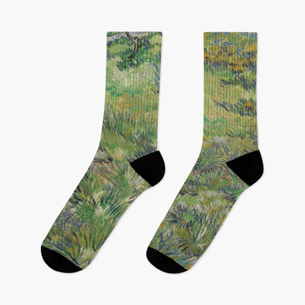 Item preview, Long Grass With Butterflies by Vincent van Gogh: Post Impressionist Nature Print designed and sold by artofuniverse.