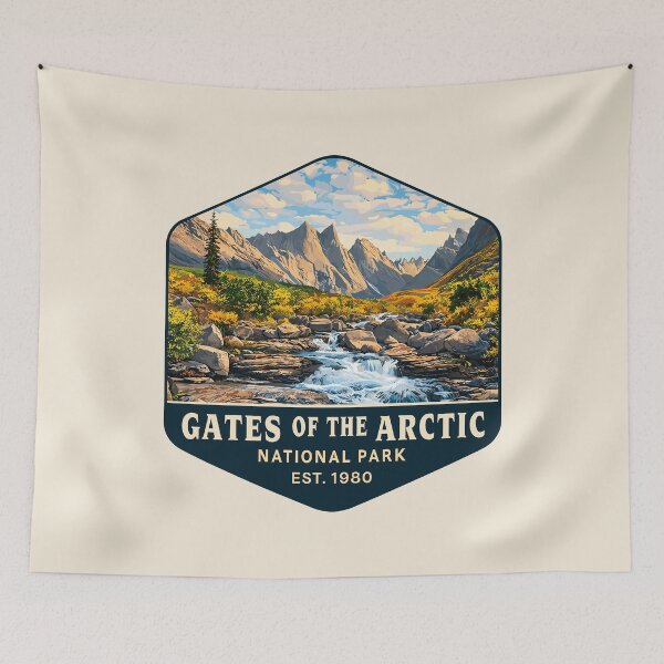 Item preview, Gates of the Arctic National Park Retro Wilderness designed and sold by Gideon Emmerich.