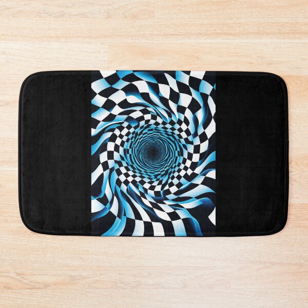 Item preview, Retro Checkerboard Warp – Optical Illusion Trippy Pattern Design designed and sold by KAYJAY DESIGNS.