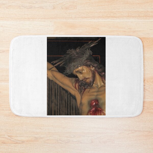 Item preview, Close-Up Statue Of Jesus On The Cross With Crown Of Thorns And Wounds In Church designed and sold by Nmallia.