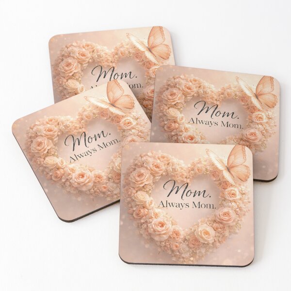 Item preview, Soft Peach Floral Heart Design for Mom designed and sold by Ned_Studio.