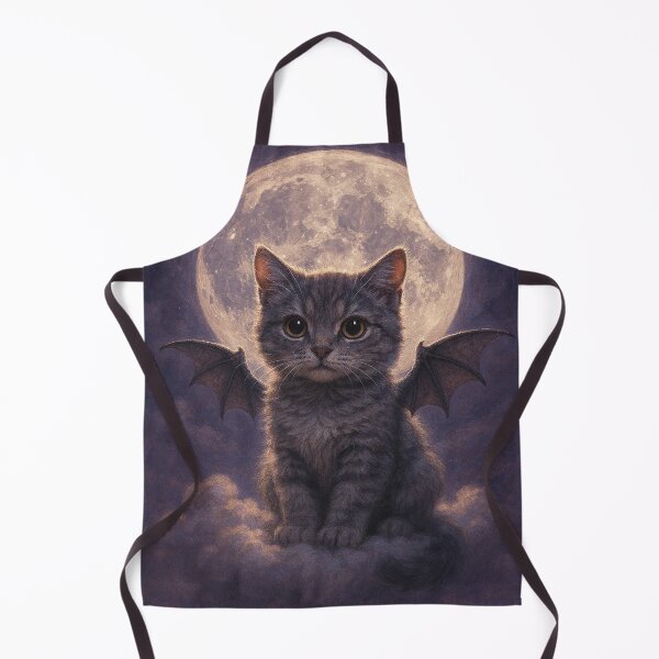 Item preview, Moonlit Bat-Winged Cat on Cloud Fantasy Portrait designed and sold by Naynners Designs.