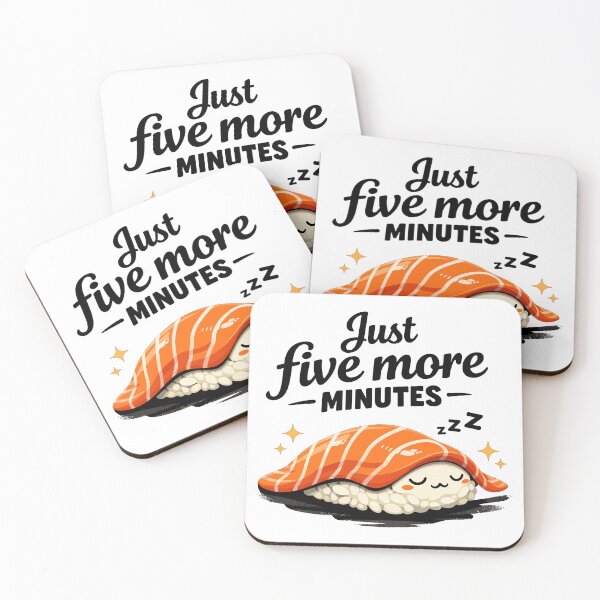 Item preview, Sleeping Sushi – Just 5 More Minutes Retro Design designed and sold by Pineapple-Tree.