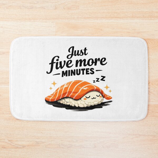 Item preview, Sleeping Sushi – Just 5 More Minutes Retro Design designed and sold by Pineapple-Tree.