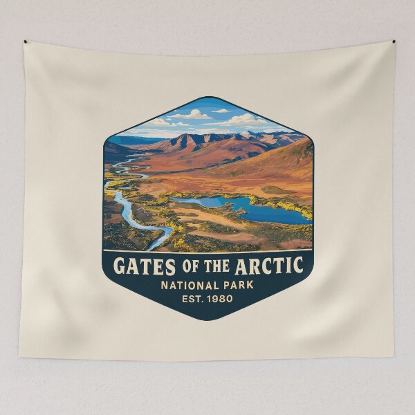 Item preview, Gates of the Arctic National Park Retro Wilderness designed and sold by Gideon Emmerich.
