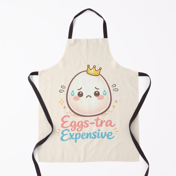 Item preview, Cute Stressed Egg With Crown | Eggs-tra Expensive Kawaii Pun Sticker designed and sold by PopCulturePixel.