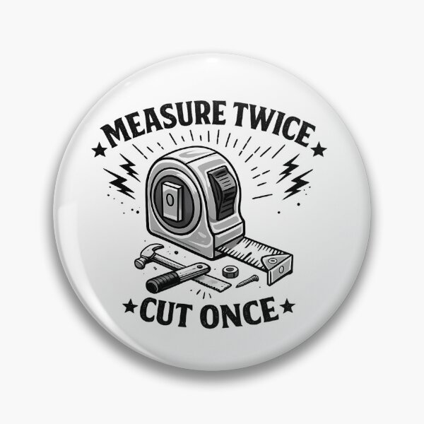 Item preview, Measure Twice Cut Once – Funny Builder Shirt, Carpenter & Handyman Tape Measure Design designed and sold by MarJul.