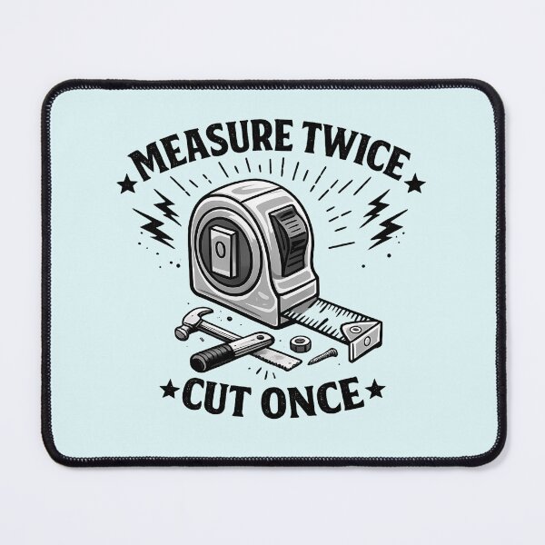Item preview, Measure Twice Cut Once – Funny Builder Shirt, Carpenter & Handyman Tape Measure Design designed and sold by MarJul.