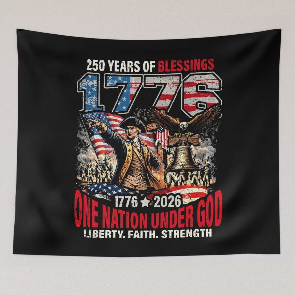 Item preview, One Nation Under God 250 Years 1776 2026 designed and sold by Patchina.