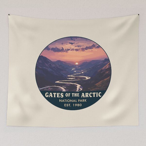 Item preview, Gates of the Arctic National Park Retro Wilderness designed and sold by Gideon Emmerich.
