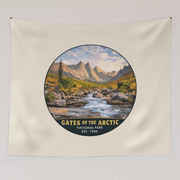 Item preview, Gates of the Arctic National Park Retro Wilderness designed and sold by Gideon Emmerich.